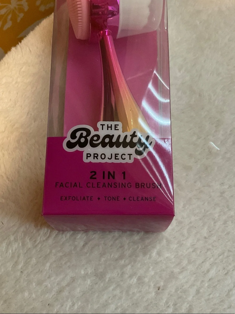 2-in-1 Facial Cleansing Brush — Pink & Gold